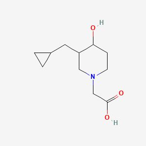 molecular formula C11H19NO3 B1477258 2-(3-(环丙基甲基)-4-羟基哌啶-1-基)乙酸 CAS No. 2097998-49-5