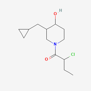 molecular formula C13H22ClNO2 B1477262 2-Chloro-1-(3-(cyclopropylmethyl)-4-hydroxypiperidin-1-yl)butan-1-one CAS No. 2098104-60-8
