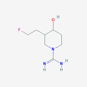 molecular formula C8H16FN3O B1477265 3-(2-Fluoroethyl)-4-hydroxypiperidine-1-carboximidamide CAS No. 2098087-55-7