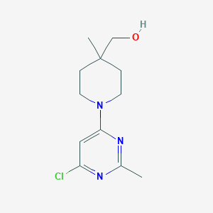 molecular formula C12H18ClN3O B1477269 (1-(6-Chloro-2-methylpyrimidin-4-yl)-4-methylpiperidin-4-yl)methanol CAS No. 2003357-55-7