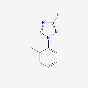 molecular formula C9H8BrN3 B14772694 3-Bromo-1-(o-tolyl)-1H-1,2,4-triazole 