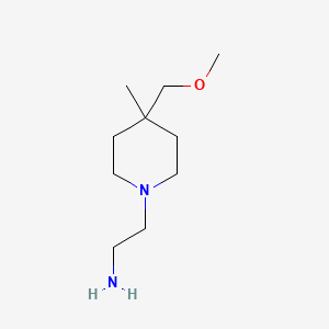 molecular formula C10H22N2O B1477270 2-(4-(Methoxymethyl)-4-methylpiperidin-1-yl)ethan-1-amine CAS No. 1862691-90-4