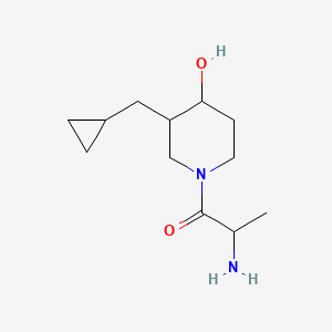 molecular formula C12H22N2O2 B1477274 2-Amino-1-(3-(cyclopropylmethyl)-4-hydroxypiperidin-1-yl)propan-1-one CAS No. 2097950-02-0