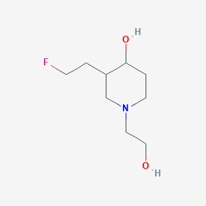 molecular formula C9H18FNO2 B1477275 3-(2-氟乙基)-1-(2-羟乙基)哌啶-4-醇 CAS No. 2098087-41-1