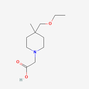molecular formula C11H21NO3 B1477279 2-(4-(Ethoxymethyl)-4-methylpiperidin-1-yl)acetic acid CAS No. 2098087-68-2