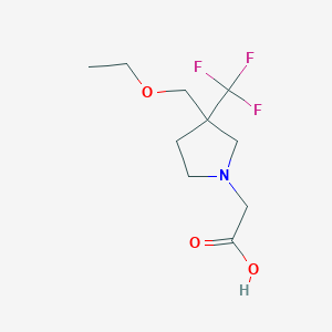 2-(3-(Ethoxymethyl)-3-(trifluoromethyl)pyrrolidin-1-yl)acetic acid