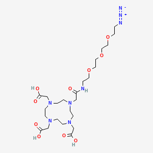 molecular formula C24H44N8O10 B14772858 DOTA-PEG3-C2-azide 