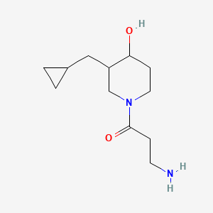 molecular formula C12H22N2O2 B1477286 3-Amino-1-(3-(cyclopropylmethyl)-4-hydroxypiperidin-1-yl)propan-1-one CAS No. 2098087-33-1
