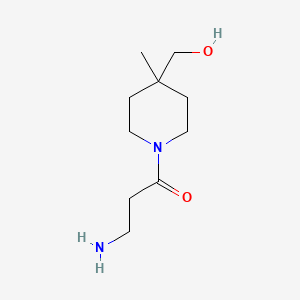 molecular formula C10H20N2O2 B1477287 3-Amino-1-(4-(hydroxymethyl)-4-methylpiperidin-1-yl)propan-1-one CAS No. 2020198-67-6