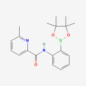 molecular formula C19H23BN2O3 B14772934 6-methyl-N-[2-(4,4,5,5-tetramethyl-1,3,2-dioxaborolan-2-yl)phenyl]pyridine-2-carboxamide 