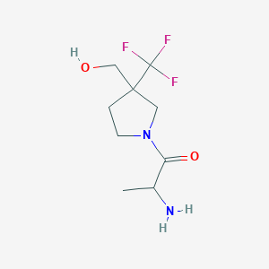 2-Amino-1-(3-(hydroxymethyl)-3-(trifluoromethyl)pyrrolidin-1-yl)propan-1-one