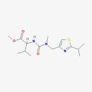 molecular formula C15H25N3O3S B14772949 methyl (2S)-3-methyl-2-{[methyl({[2-(propan-2-yl)-1,3-thiazol-4-yl]methyl})carbamoyl]amino}butanoate 