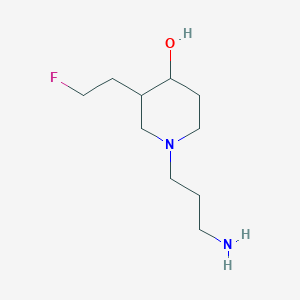 molecular formula C10H21FN2O B1477295 1-(3-Aminopropyl)-3-(2-fluoroethyl)piperidin-4-ol CAS No. 2098087-36-4