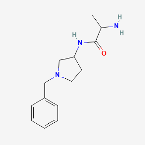 molecular formula C14H21N3O B14772951 2-Amino-N-((S)-1-benzylpyrrolidin-3-yl)propanamide 