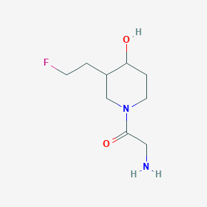 molecular formula C9H17FN2O2 B1477296 2-Amino-1-(3-(2-fluoroethyl)-4-hydroxypiperidin-1-yl)ethan-1-one CAS No. 2091719-29-6