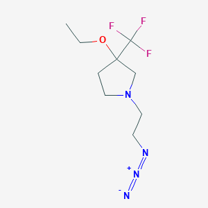 molecular formula C9H15F3N4O B1477299 1-(2-Azidoethyl)-3-ethoxy-3-(trifluoromethyl)pyrrolidine CAS No. 2098119-37-8