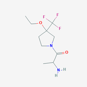 molecular formula C10H17F3N2O2 B1477300 2-氨基-1-(3-乙氧基-3-(三氟甲基)吡咯烷-1-基)丙-1-酮 CAS No. 2097944-90-4