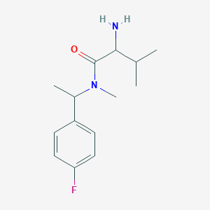 molecular formula C14H21FN2O B14773016 2-Amino-N-((S)-1-(4-fluorophenyl)ethyl)-N,3-dimethylbutanamide 