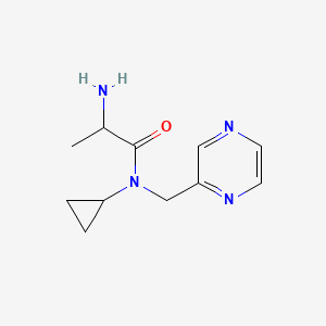 molecular formula C11H16N4O B14773031 2-amino-N-cyclopropyl-N-(pyrazin-2-ylmethyl)propanamide 