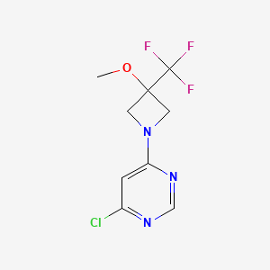 molecular formula C9H9ClF3N3O B1477306 4-Chloro-6-(3-methoxy-3-(trifluoromethyl)azetidin-1-yl)pyrimidine CAS No. 2098133-20-9
