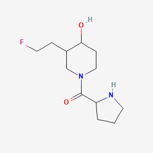 molecular formula C12H21FN2O2 B1477307 3-(2-Fluoroethyl)-4-hydroxy-1-prolylpiperidine CAS No. 2097944-82-4