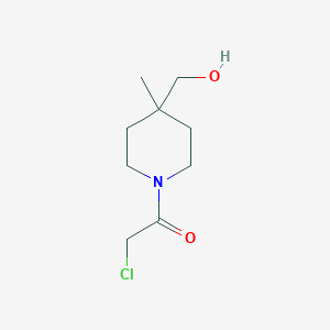 molecular formula C9H16ClNO2 B1477309 2-Chloro-1-(4-(hydroxymethyl)-4-methylpiperidin-1-yl)ethan-1-one CAS No. 1999868-18-6