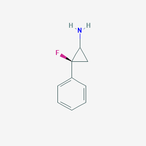 molecular formula C9H10FN B14773127 rel-(1R,2S)-2-Fluoro-2-phenylcyclopropanamine 