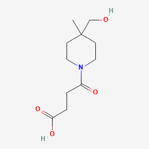 molecular formula C11H19NO4 B1477313 4-(4-(Hydroxymethyl)-4-methylpiperidin-1-yl)-4-oxobutanoic acid CAS No. 2006753-84-8