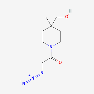 molecular formula C9H16N4O2 B1477316 2-Azido-1-(4-(hydroxymethyl)-4-methylpiperidin-1-yl)ethan-1-one CAS No. 2097998-95-1
