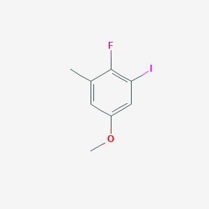 molecular formula C8H8FIO B14773178 2-Fluoro-1-iodo-5-methoxy-3-methylbenzene 