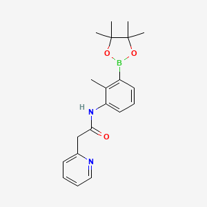 molecular formula C20H25BN2O3 B14773223 N-[2-methyl-3-(4,4,5,5-tetramethyl-1,3,2-dioxaborolan-2-yl)phenyl]-2-pyridin-2-ylacetamide 