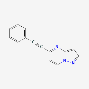 molecular formula C14H9N3 B14773245 5-Phenylethynyl-pyrazolo[1,5-a]pyrimidine 