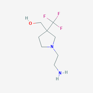 molecular formula C8H15F3N2O B1477325 (1-(2-Aminoethyl)-3-(trifluoromethyl)pyrrolidin-3-yl)methanol CAS No. 2098068-39-2