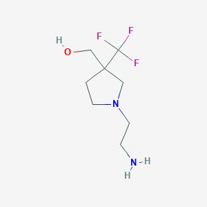 molecular formula C8H15F3N2O B1477325 （1-(2-氨基乙基)-3-(三氟甲基)吡咯烷-3-基）甲醇 CAS No. 2098068-39-2