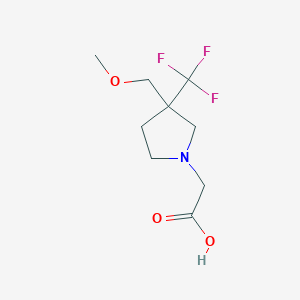 molecular formula C9H14F3NO3 B1477326 2-(3-(Methoxymethyl)-3-(trifluoromethyl)pyrrolidin-1-yl)acetic acid CAS No. 2097963-78-3