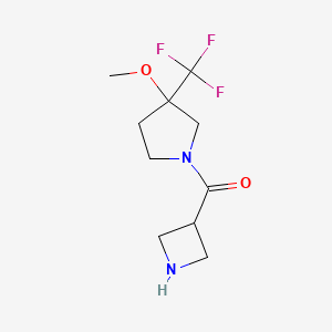 molecular formula C10H15F3N2O2 B1477328 Azetidin-3-yl(3-methoxy-3-(trifluoromethyl)pyrrolidin-1-yl)methanone CAS No. 2097999-59-0
