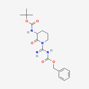 tert-butyl N-[1-(N-benzyloxycarbonylcarbamimidoyl)-2-oxo-3-piperidyl]carbamate