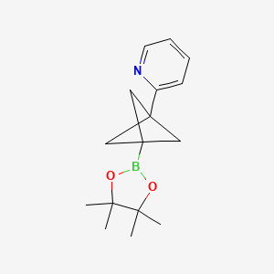 2-(3-(4,4,5,5-Tetramethyl-1,3,2-dioxaborolan-2-yl)bicyclo[1.1.1]pentan-1-yl)pyridine