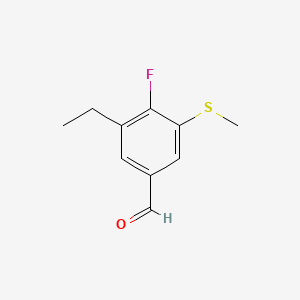 3-Ethyl-4-fluoro-5-(methylthio)benzaldehyde