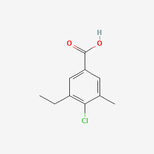 molecular formula C10H11ClO2 B14773356 4-Chloro-3-ethyl-5-methylbenzoic acid 