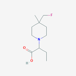 2-(4-(Fluoromethyl)-4-methylpiperidin-1-yl)butanoic acid
