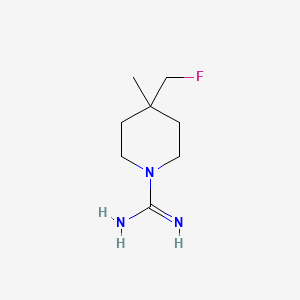 molecular formula C8H16FN3 B1477338 4-(Fluoromethyl)-4-methylpiperidine-1-carboximidamide CAS No. 2098119-14-1