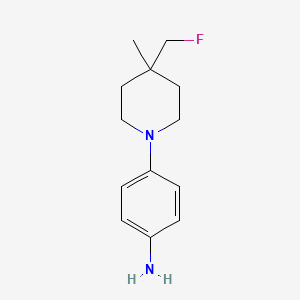molecular formula C13H19FN2 B1477339 4-(4-(氟甲基)-4-甲基哌啶-1-基)苯胺 CAS No. 2091159-78-1