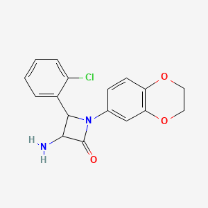 3-Amino-4-(2-chlorophenyl)-1-(2,3-dihydrobenzo[b][1,4]dioxin-6-yl)azetidin-2-one