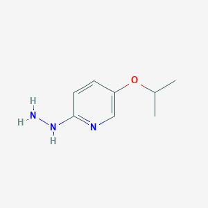 molecular formula C8H13N3O B14773393 2-Hydrazineyl-5-isopropoxypyridine 