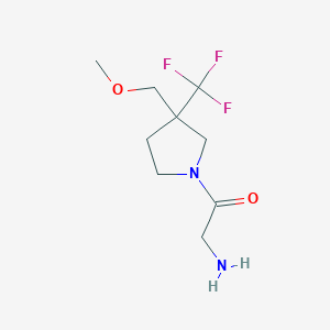 molecular formula C9H15F3N2O2 B1477341 2-Amino-1-(3-(methoxymethyl)-3-(trifluoromethyl)pyrrolidin-1-yl)ethan-1-one CAS No. 2098105-39-4