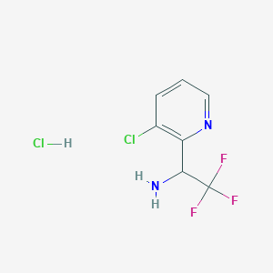 molecular formula C7H7Cl2F3N2 B14773412 (R)-1-(3-Chloropyridin-2-yl)-2,2,2-trifluoroethanamine hydrochloride 