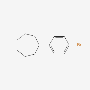 molecular formula C13H17Br B14773436 (4-Bromophenyl)cycloheptane 