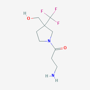 molecular formula C9H15F3N2O2 B1477344 3-Amino-1-(3-(hydroxymethyl)-3-(trifluoromethyl)pyrrolidin-1-yl)propan-1-one CAS No. 2097963-63-6