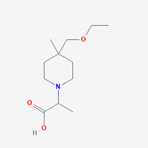 molecular formula C12H23NO3 B1477345 2-(4-(乙氧甲基)-4-甲基哌啶-1-基)丙酸 CAS No. 2097950-41-7